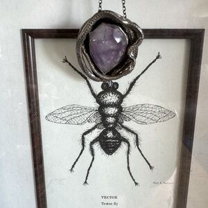 Elysian jewels snake and amethyst pendant